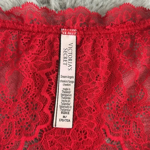 Victoria's Secret Dream Angels Lace Crotchless Cheekini Panty M - Picture 7 of 8